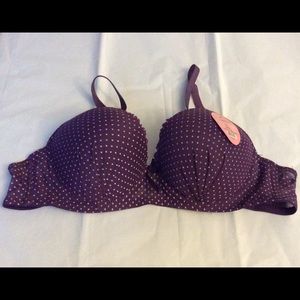 Purple Polka Dot Bra NWT